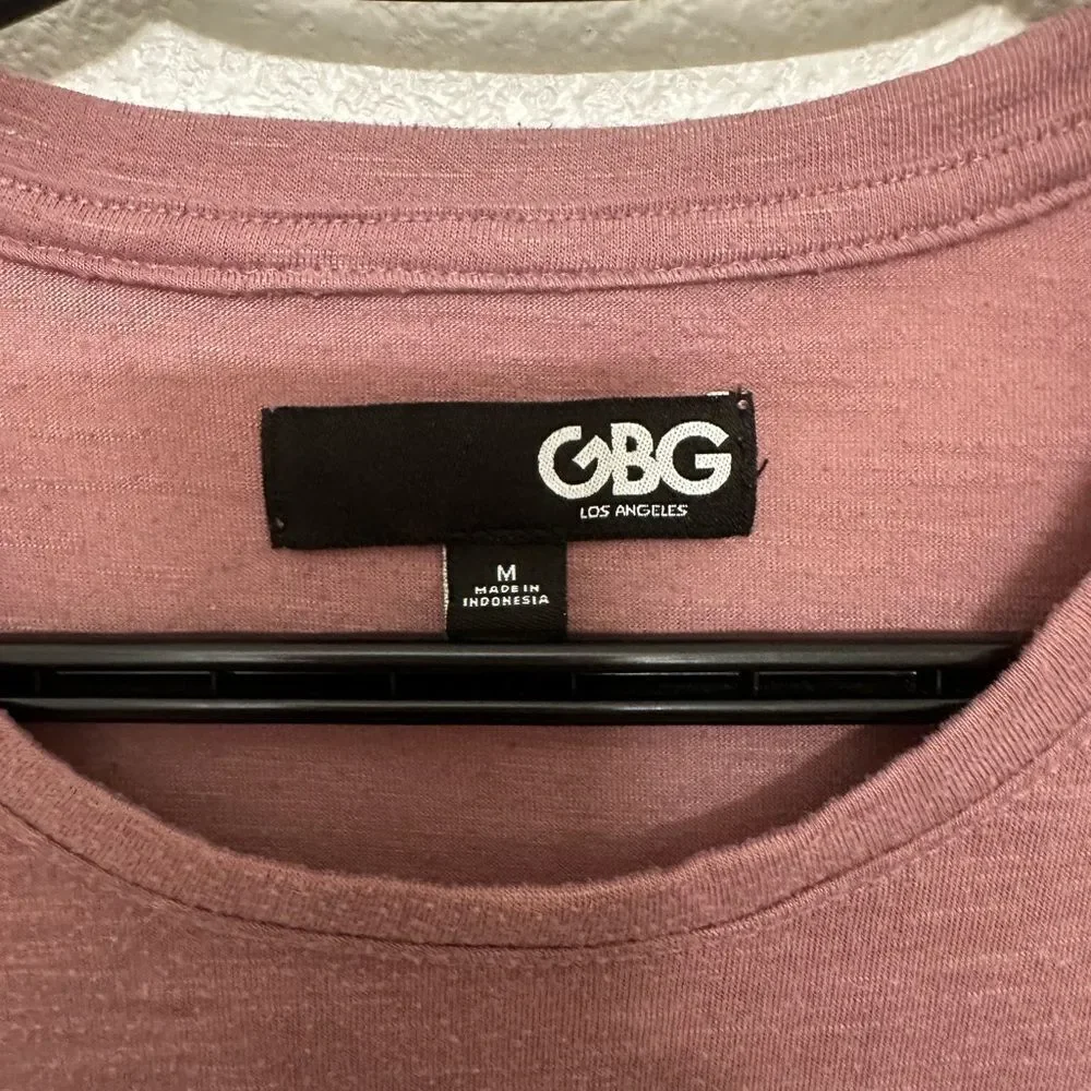 GBG Los Angeles Men's Casual T-Shirt - Maroon/Brownish
